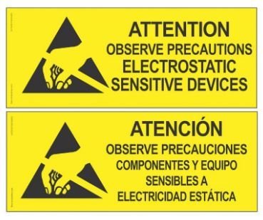 ESD Safety Sign #6750-XF