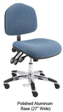 Washington Fabric ESD Office Desk Ht. Chair with Aluminum Base and ESD Casters #WAS-DF-XF
