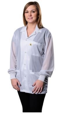 Statshield® Smock, Jacket with Knitted Cuffs, White