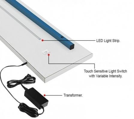 Integrated Undershelf LED Light System 60" long