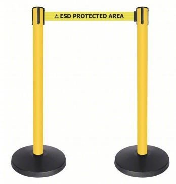 ESD Barrier Stanchion with Belt Set of 2 #QPLUS35-XF