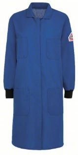 Flame Resistant Coat: 1 PPE CAT, 4.4 cal/sq cm ATPV, Women's, Nomex® IIIA, Blue, Snaps